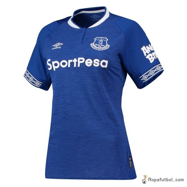 Camiseta Everton Replica Primera Ropa Mujer 2018/19 Azul